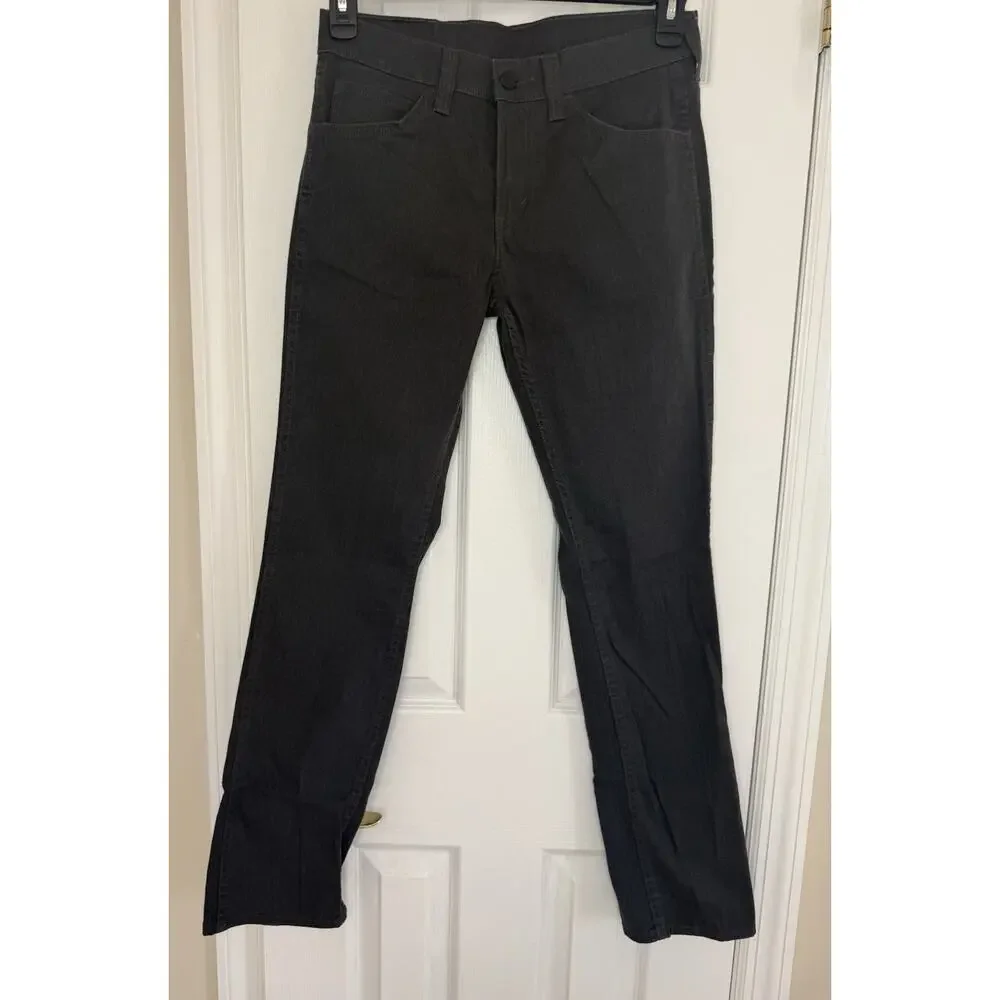 30X32 Levi's Men's Black Dark Wash Slim Fit Denim Jeans Zip Button 5-Pocket